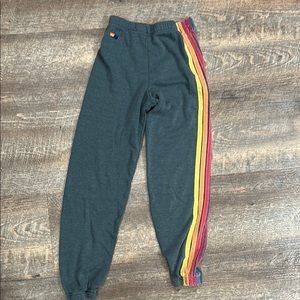 Kids' Gray Joggers with Striped Side